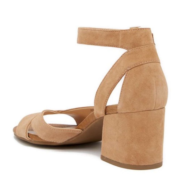 Franco Sarto Marlina Tan Suede Block Heel Sandal! - Picture 2 of 10
